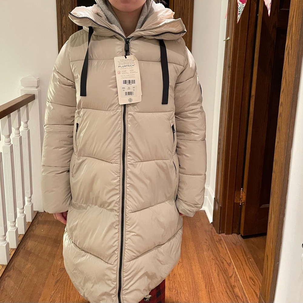 SAVE THE DUCK Beige Puffer Coat